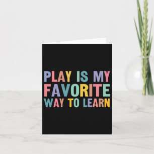 Autism Teacher Play Is My Favourite Way To Learn Card