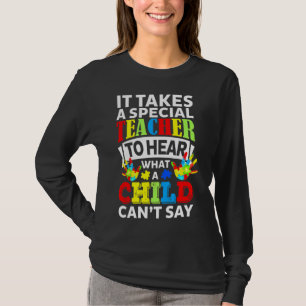 Autism Teacher Puzzle Piece Special Child Womens A T-Shirt