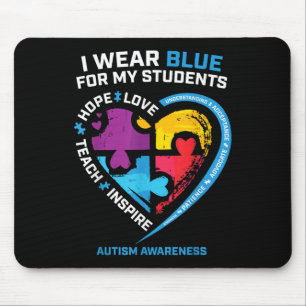 Autism Teacher Shirts Men Women Teachers Autism Aw Mouse Mat