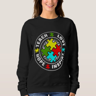 Autism Teacher Special Education Back Sweatshirt
