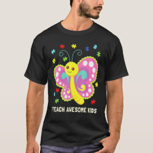 Autism Teacher T Butterfly Embrace Differences T-Shirt