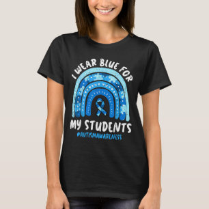 Autism teacher wear blue for students asd awarenes T-Shirt