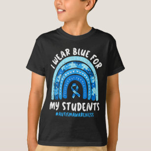 Autism teacher wear blue for students asd awarenes T-Shirt