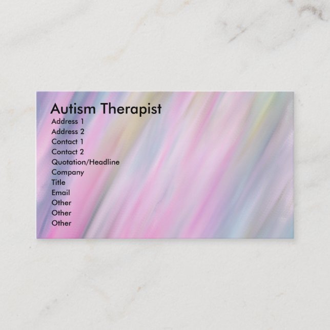 Autism Therapist Business Card (Front)