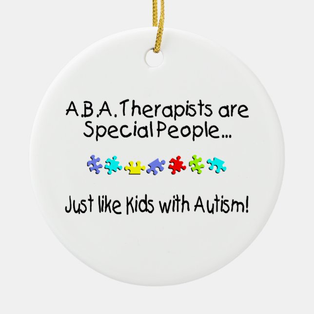 Autism Therapist Ceramic Tree Decoration (Front)
