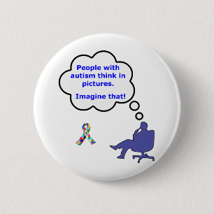 Autism/Think in Pictures 6 Cm Round Badge