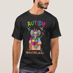 Autism, Think Outside The Box, World Autism Awaren T-Shirt