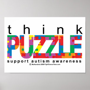 Autism Think PUZZLE Poster