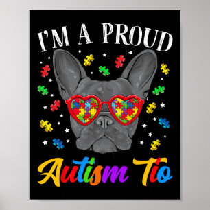 Autism Tio French Bulldog Dog Puzzle Gles Poster
