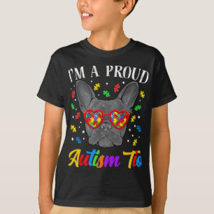 Autism Tio French Bulldog Dog Puzzle Gles T-Shirt