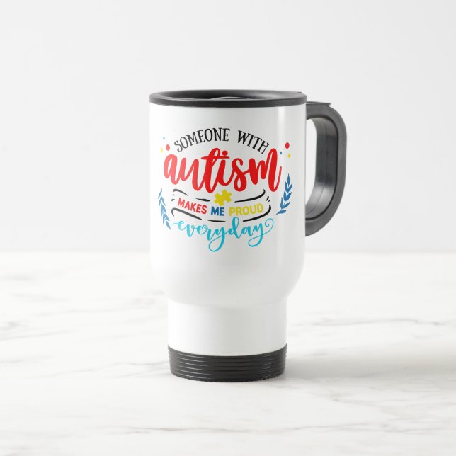 Autism  - Travel/Commuter Mug (Front Right)