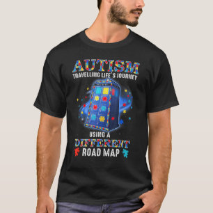 Autism Travelling Life's Journey Using A Different T-Shirt