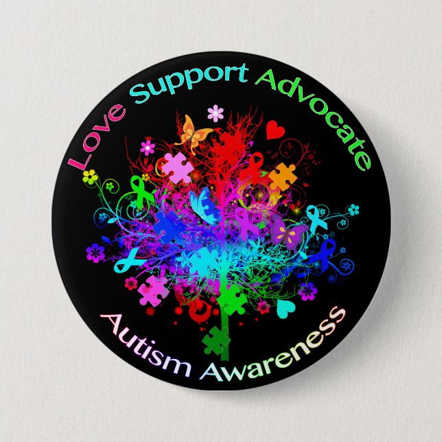 Autism Tree in Spectrum 7.5 Cm Round Badge (Front)