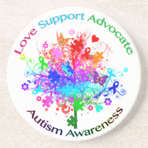 Autism Tree in Spectrum Coaster