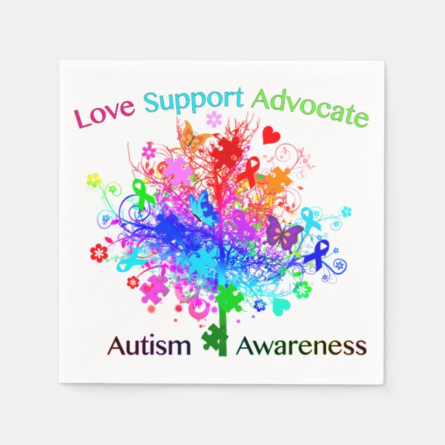 Autism Tree in Spectrum Napkin (Front)