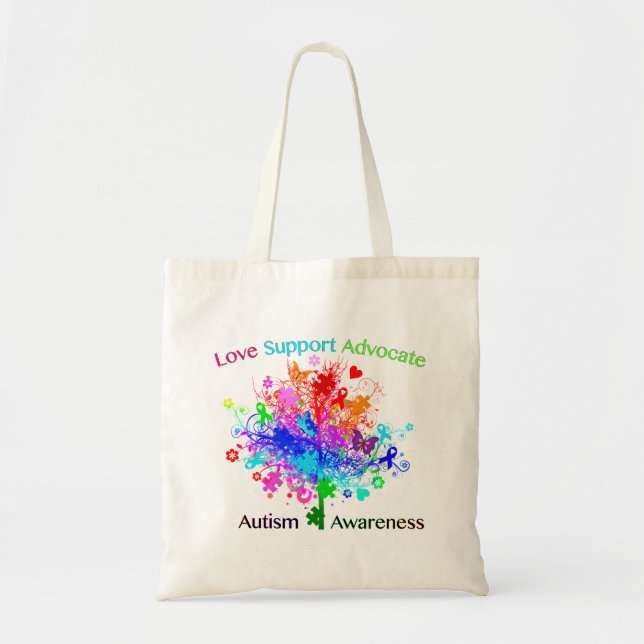 Autism Tree in Spectrum Tote Bag (Front)