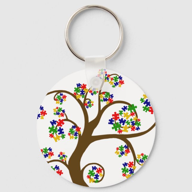 Autism Tree of Life Key Ring (Front)