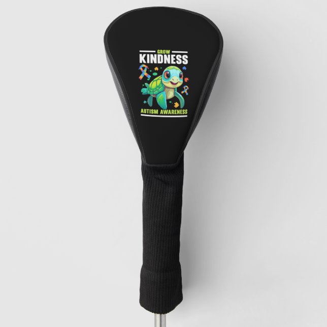 Autism Turtle Autistic Puzzle Autism Awareness     Golf Head Cover (Front)