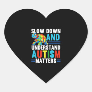 Autism Turtle Autistic Puzzle Autism Awareness    Heart Sticker