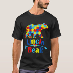 Autism Uncle Bear Autism Awareness Month T-Shirt