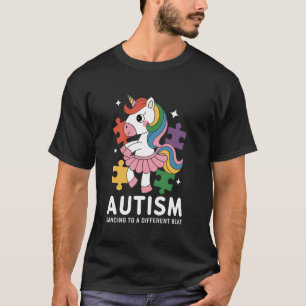 Autism Unicorn Dancing to a Different Beat Autism T-Shirt