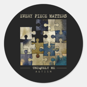 Autism Uniquely Me All Pieces - Indigo © Sticker