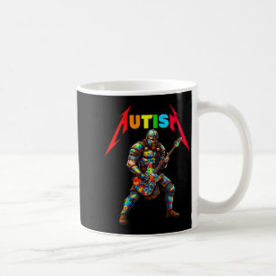 Autism viking guitar player rock music autism coffee mug