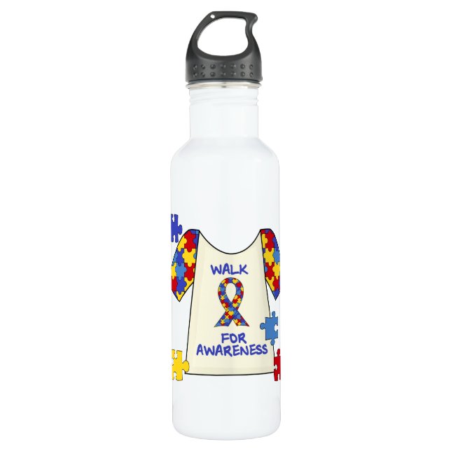 Autism Walk For Awareness 710 Ml Water Bottle (Front)