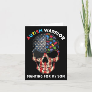 Autism Warrior Fighting For My Son Gifts For Mum D Card