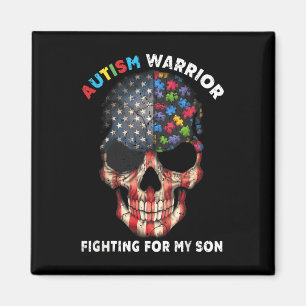 Autism Warrior Fighting For My Son Gifts For Mum D Magnet