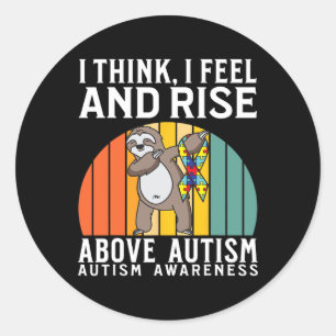Autism Warrior Kids Puzzle Support Autism Awarenes Classic Round Sticker