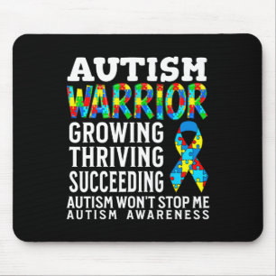 Autism Warrior Kids Puzzle Support Autism Awarenes Mouse Mat