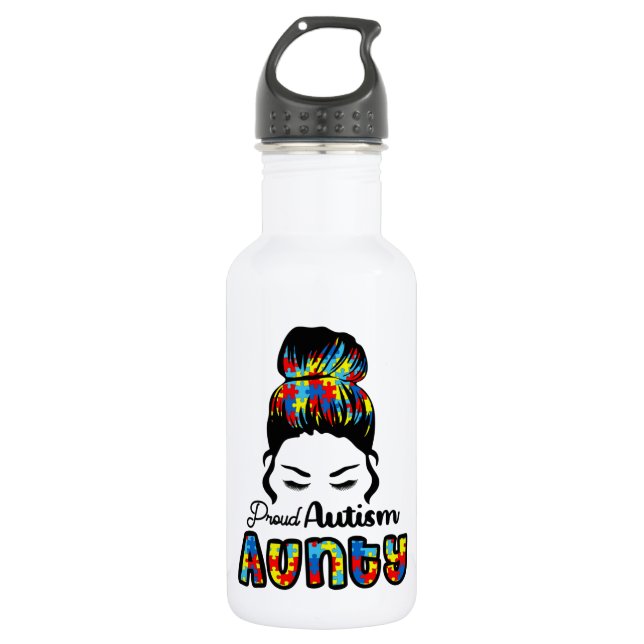 Autism - Water Bottle (18 oz) (Front)