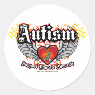 Autism Wings Classic Round Sticker