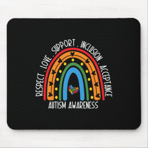 Autism  Women Men Respect Love Support Autism Awar Mouse Mat