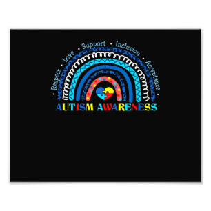 Autism Women Men Respect Love Support Autism Awar Photo Print