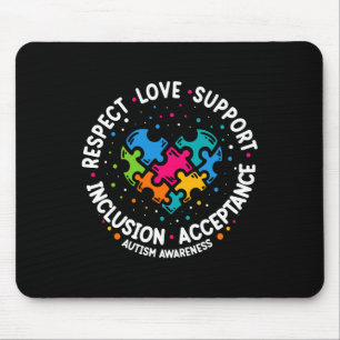 Autism Women Men Respect Love Support Autism Aware Mouse Mat