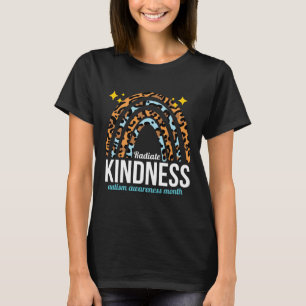 Autism World Awareness Leopard Rainbow Radiate Kin T-Shirt
