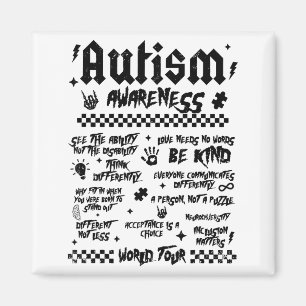 Autism World Tour Autism Awareness Magnet