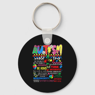 Autism World Tour Be Kind Autism Awareness Neurodi Key Ring