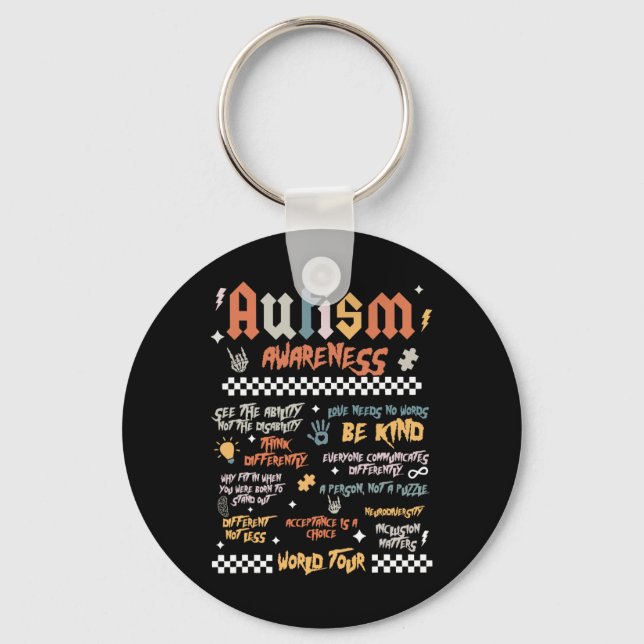Autism World Tour  Key Ring (Front)
