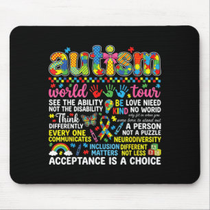 Autism World Tour Neurodiversity Awareness Mouse Mat