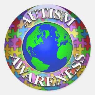 Autism Worldwide Classic Round Sticker