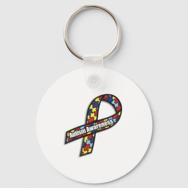 AutismRibbon Key Ring (Front)