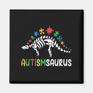 Autismsaurus Dinosaur Boys Kids Toddler Autism Awa Magnet