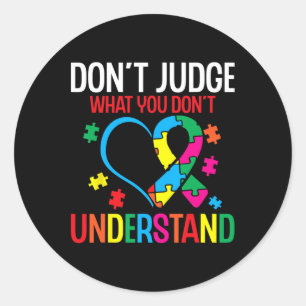 Autist Support Autism  Classic Round Sticker