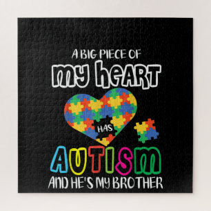 Autistic   A Big Piece My Heart Has Autism Jigsaw Puzzle