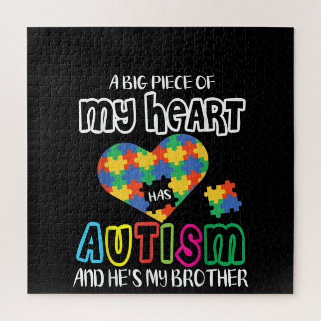 Autistic | A Big Piece My Heart Has Autism Jigsaw Puzzle (Vertical)