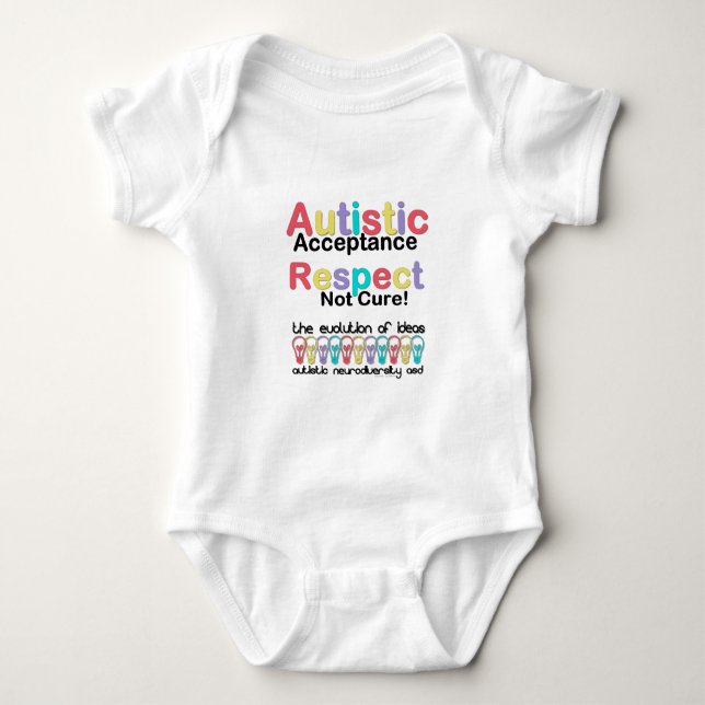Autistic Acceptance Respect Not Cure Baby Bodysuit (Front)