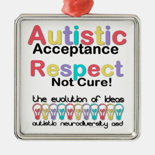 Autistic Acceptance Respect Not Cure Metal Tree Decoration